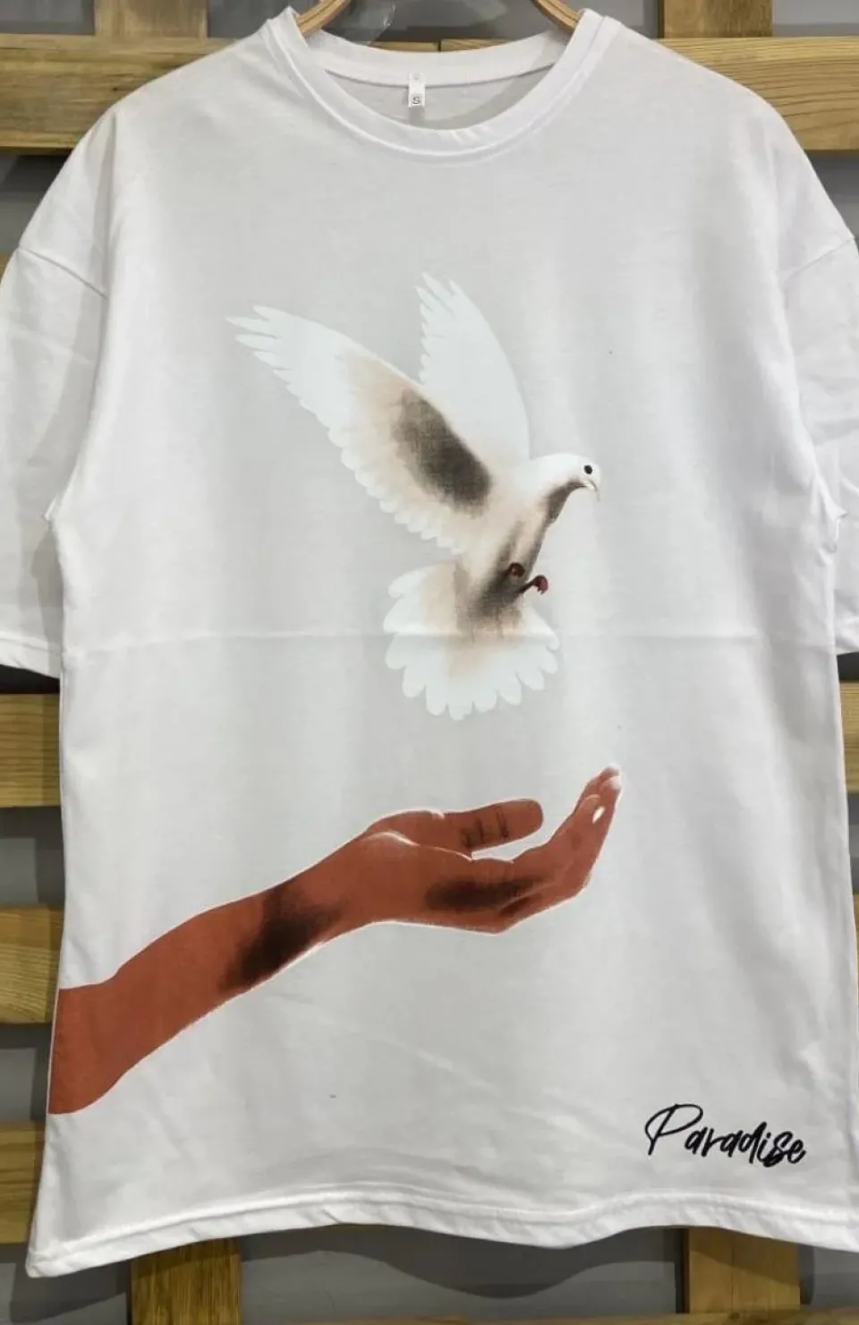 Kadın Dijital Baskılı T-Shirt - Beyaz Somersan Giyim | Kadın, Erkek ve Çocuk Moda