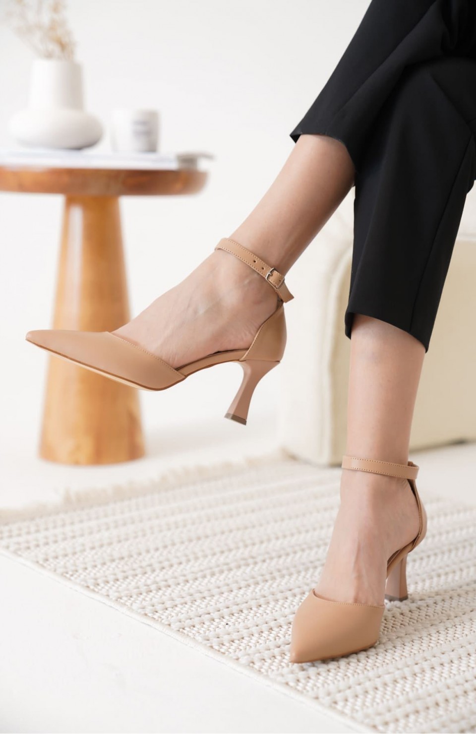 Kadın Nude Topuklu Ayakkabı TR12MS01D Somersan Giyim | Kadın, Erkek ve Çocuk Moda