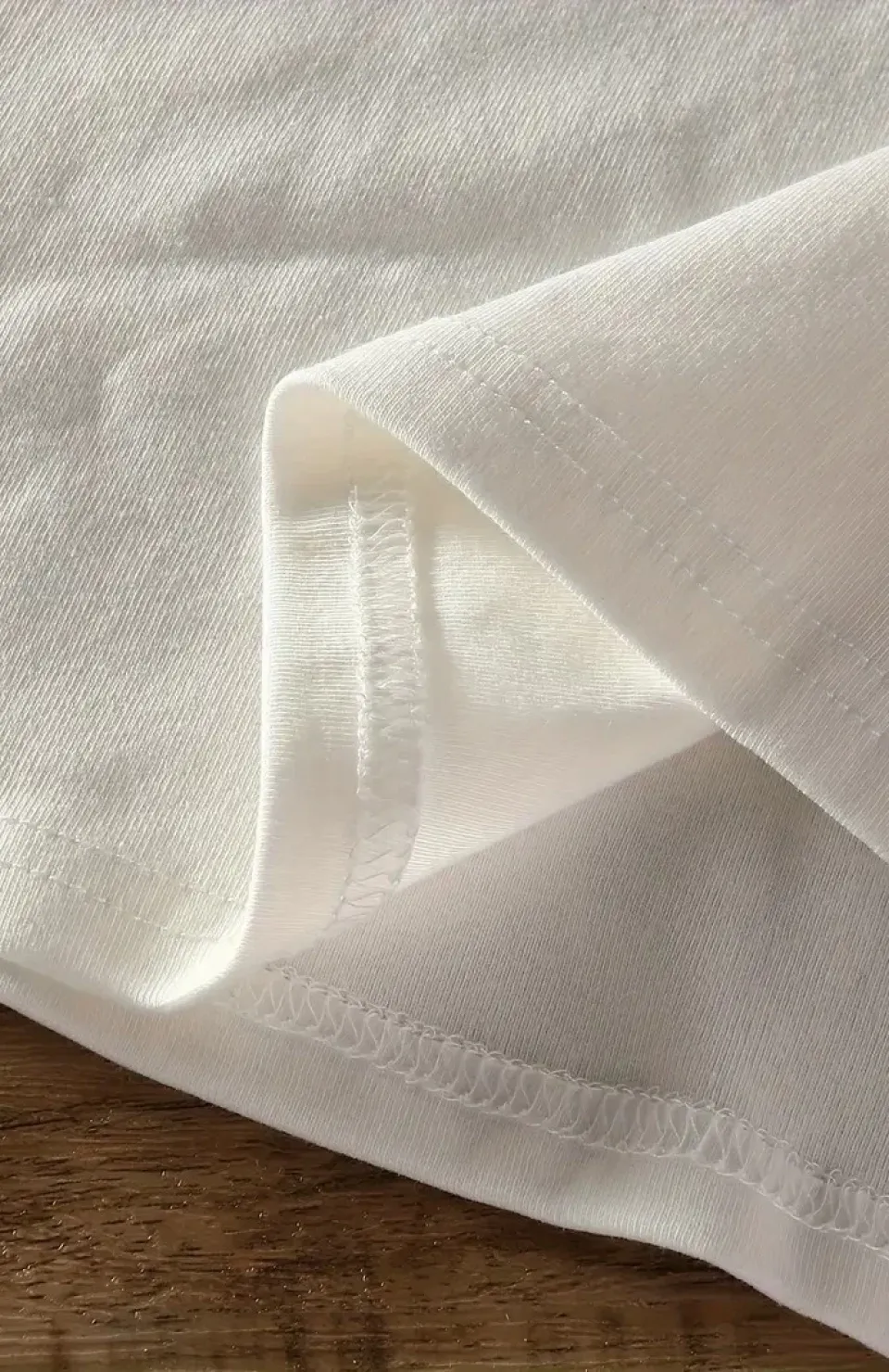 20/1 Penye Compack Baskılı Oversize Bisiklet Yaka Kısa Kol Yazlık T-shirt - Beyaz