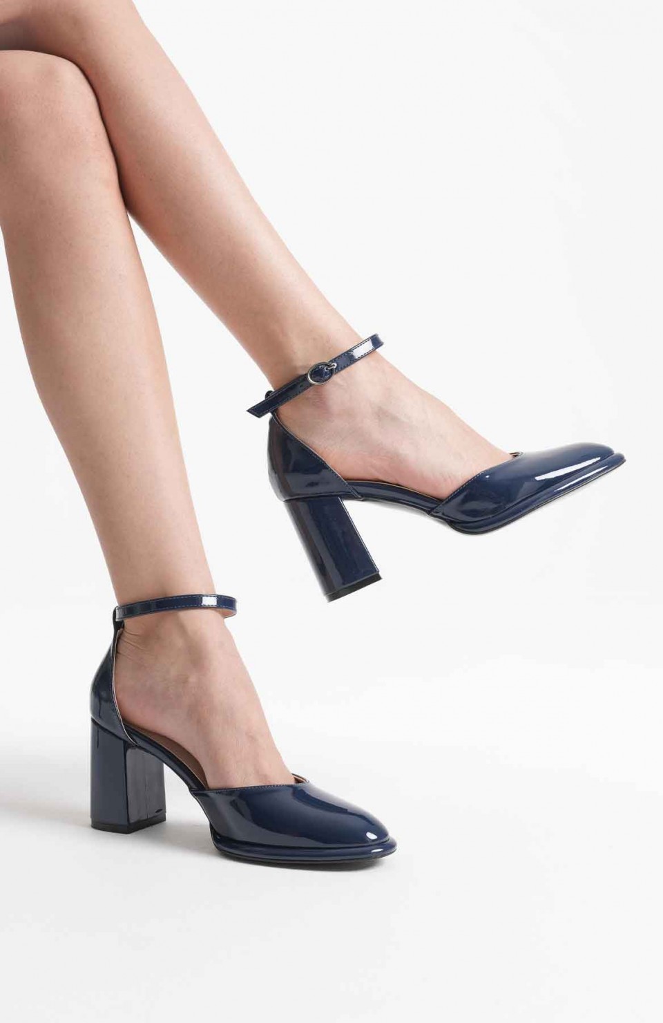 Lacivert Rugan Kadın Topuklu Ayakkabı TR18MS04C Somersan Giyim | Kadın, Erkek ve Çocuk Moda