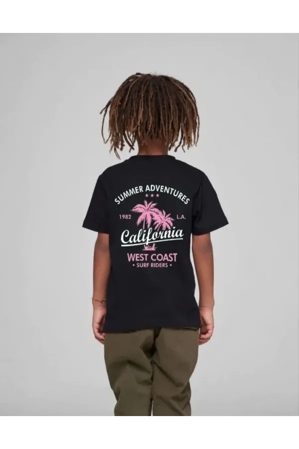 Çocuk Unisex Baskılı T-Shirt - Siyah