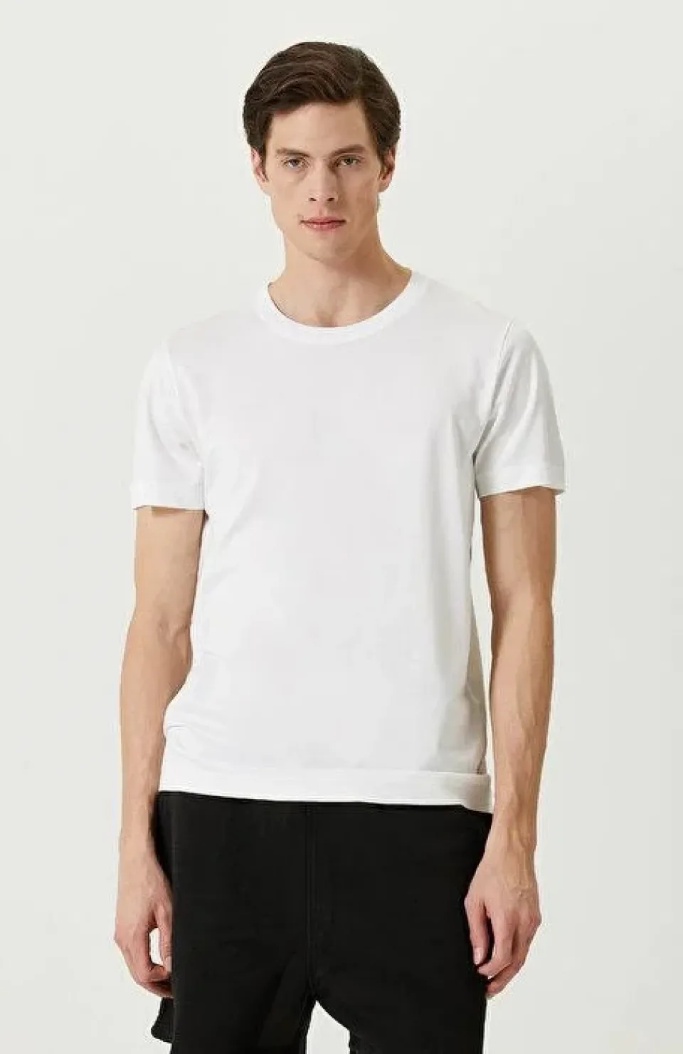 Unisex Basic Bisiklet Yaka Regular T-Shirt - Beyaz