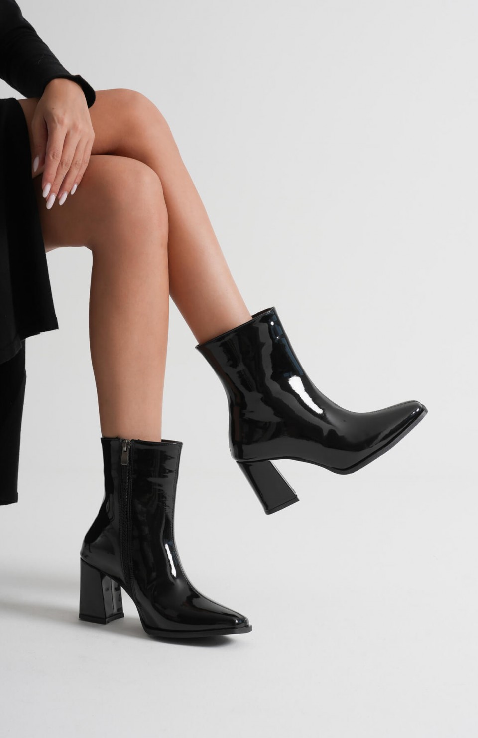 Kadın Siyah Rugan Topuklu Bot TR08MK02D Somersan Giyim | Kadın, Erkek ve Çocuk Moda