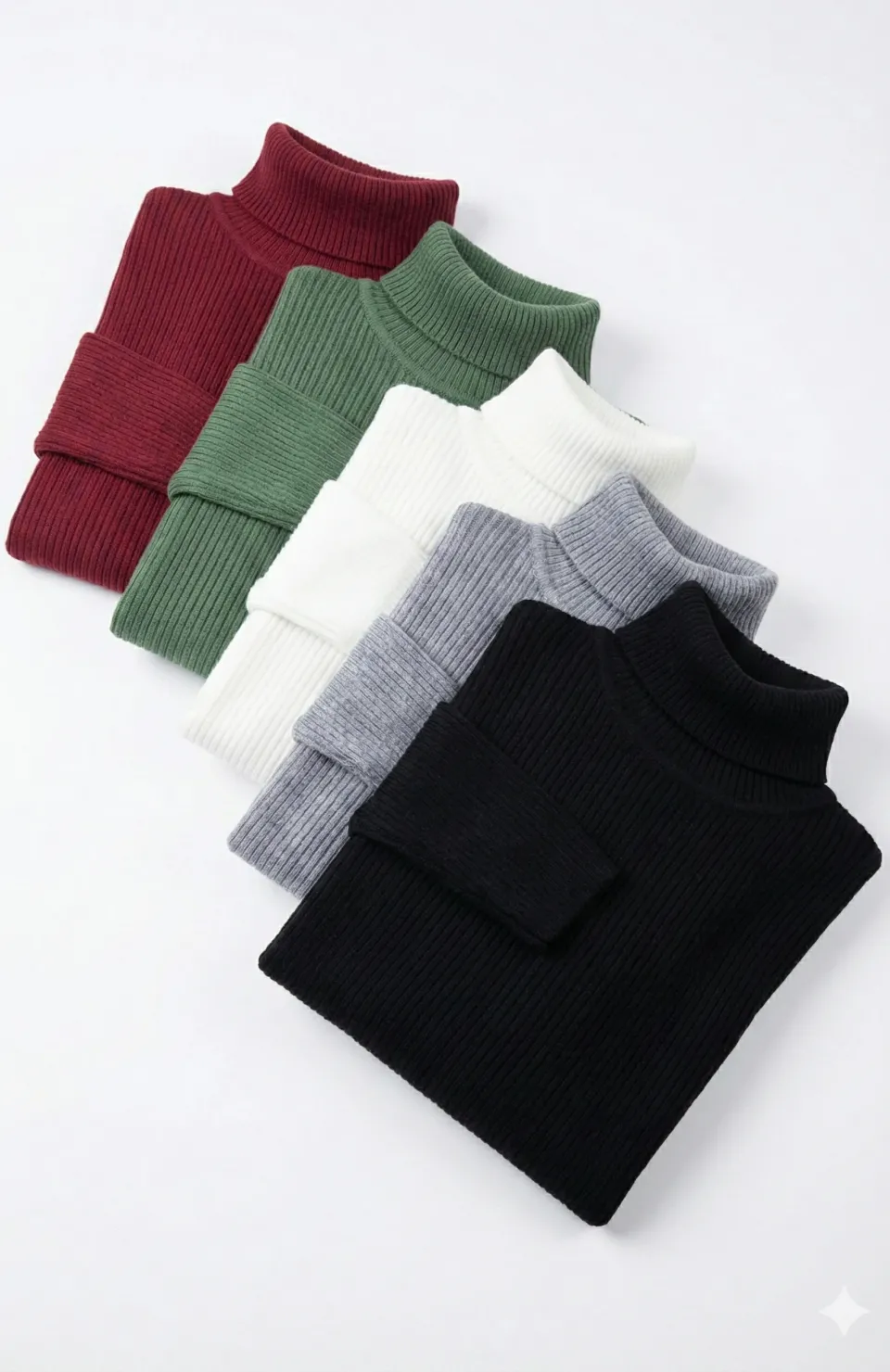 5li Siyah, Beyaz, Bordo, Gri, Haki Unisex Kaşkorse Boğazlı Full Likralı Fitilli Body Kazak Somersan Giyim | Kadın, Erkek ve Çocuk Moda