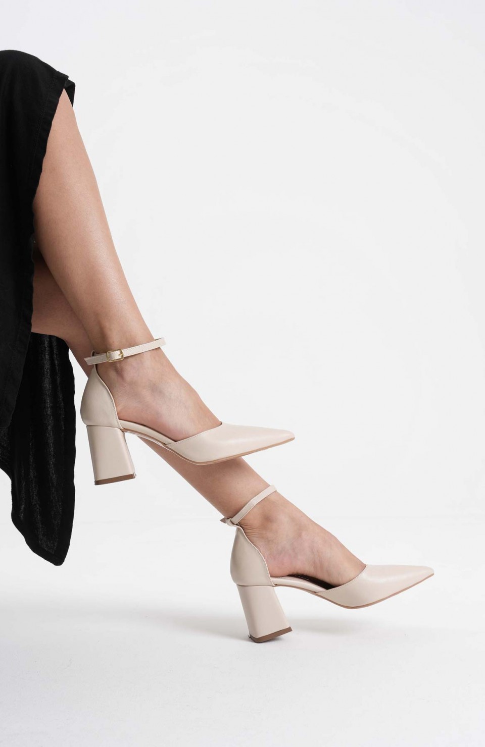 Bej Cilt Kadın Topuklu Ayakkabı TR08MS11G Somersan Giyim | Kadın, Erkek ve Çocuk Moda