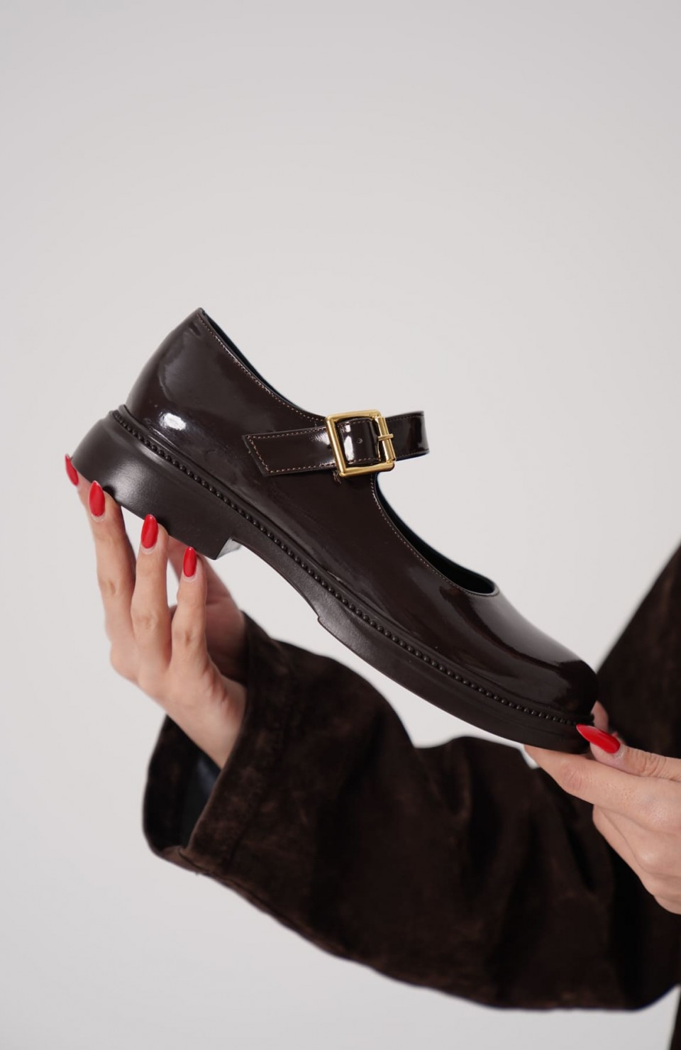 Acı Kahve Rugan Mary Jane Ayakkabı TR09MS01C Somersan Giyim | Kadın, Erkek ve Çocuk Moda