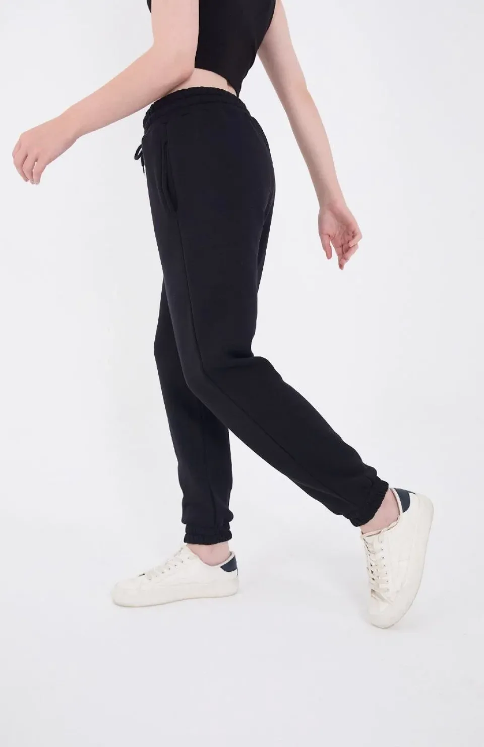 Üç İplik Lastikli Baskılı Eşofman Pantolon - Lacivert