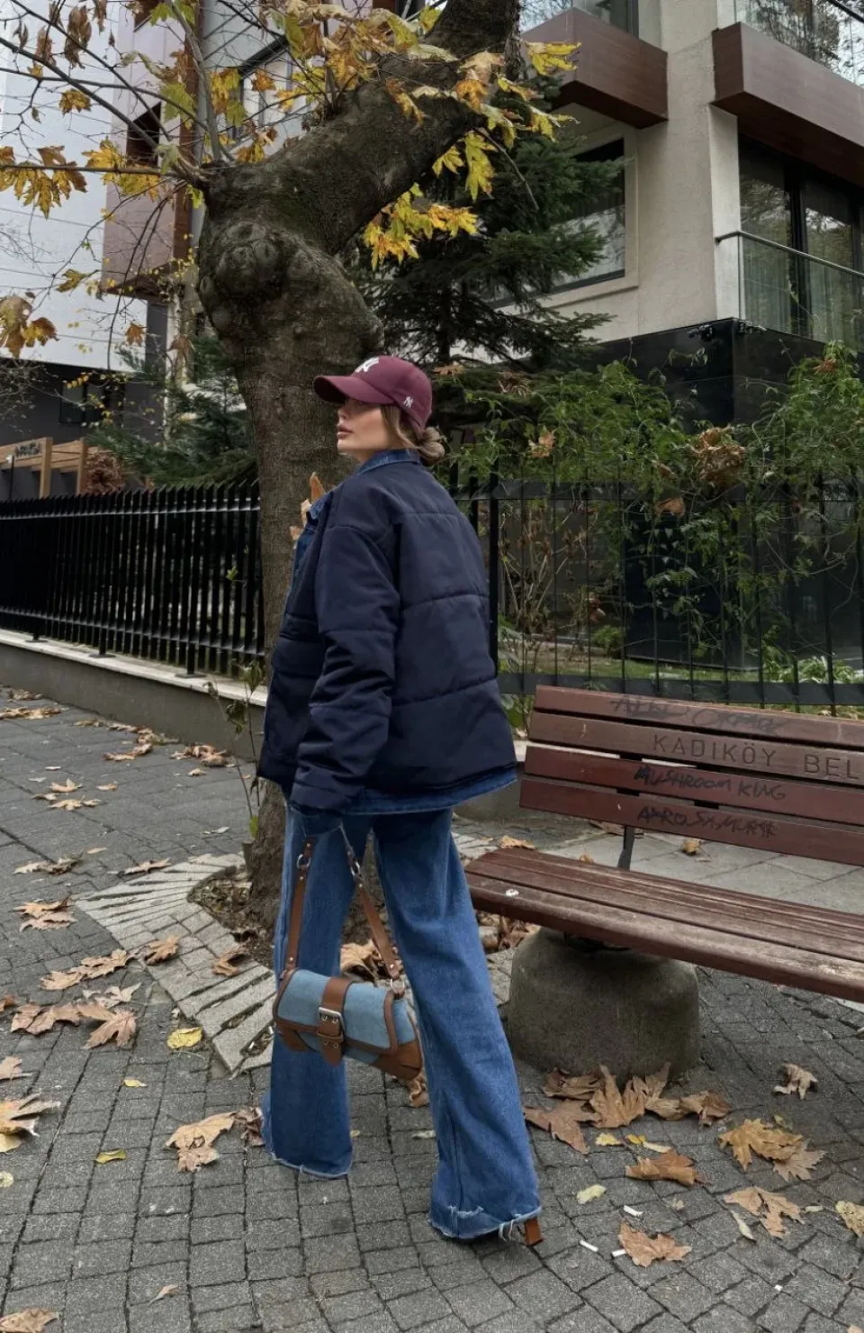 Jeans Detaylı Cıtcıtlı CEKET - Lacivert