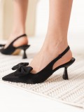 Siyah Özel Malzeme Kadın Topuklu Ayakkabı TR08MS40A Somersan Giyim | Kadın, Erkek ve Çocuk Moda
