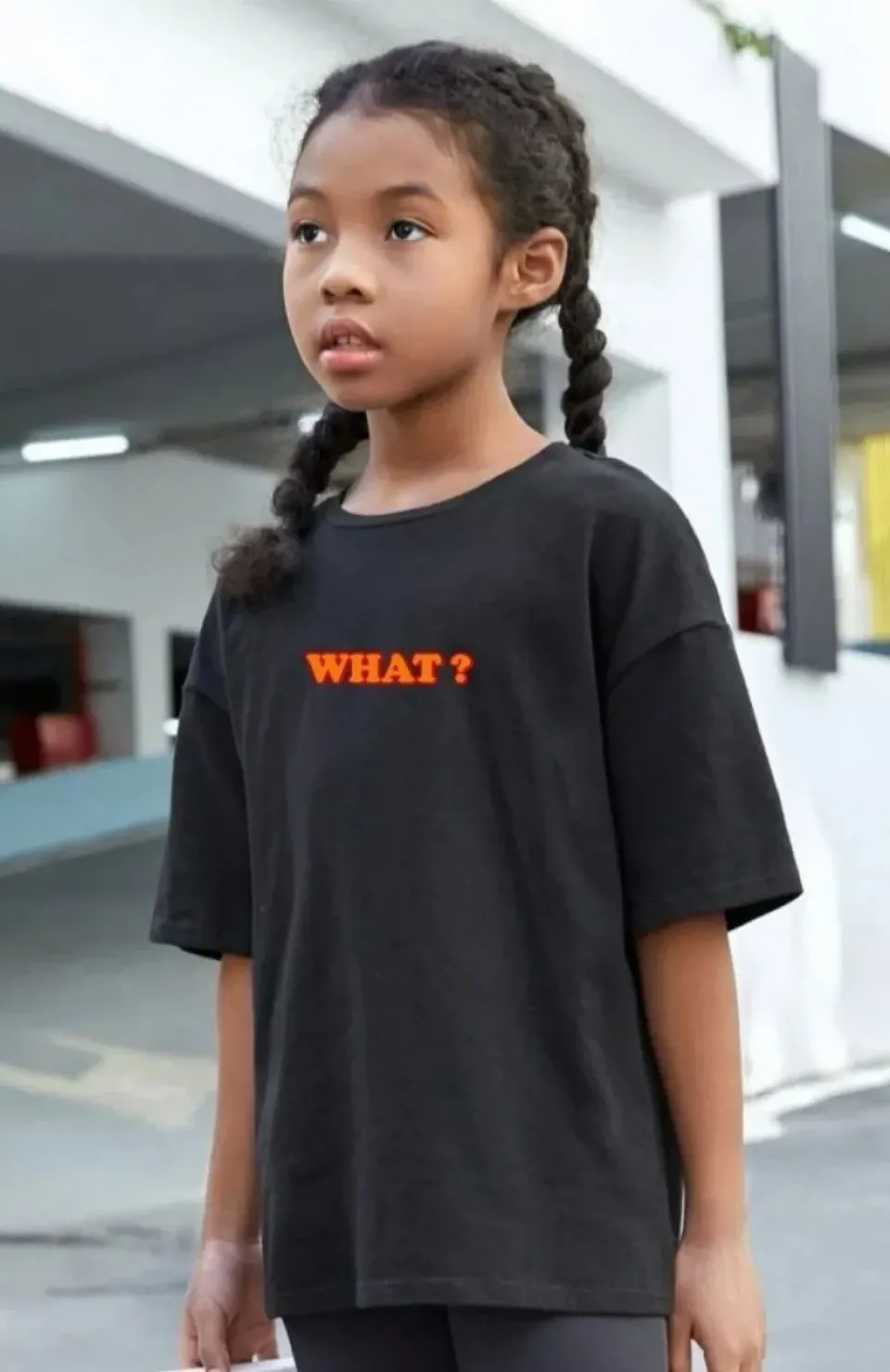 Çocuk Unisex Baskılı T-Shirt - Siyah