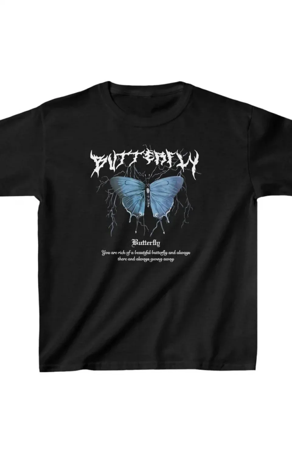 Çocuk Kız Baskılı T-Shirt - Siyah