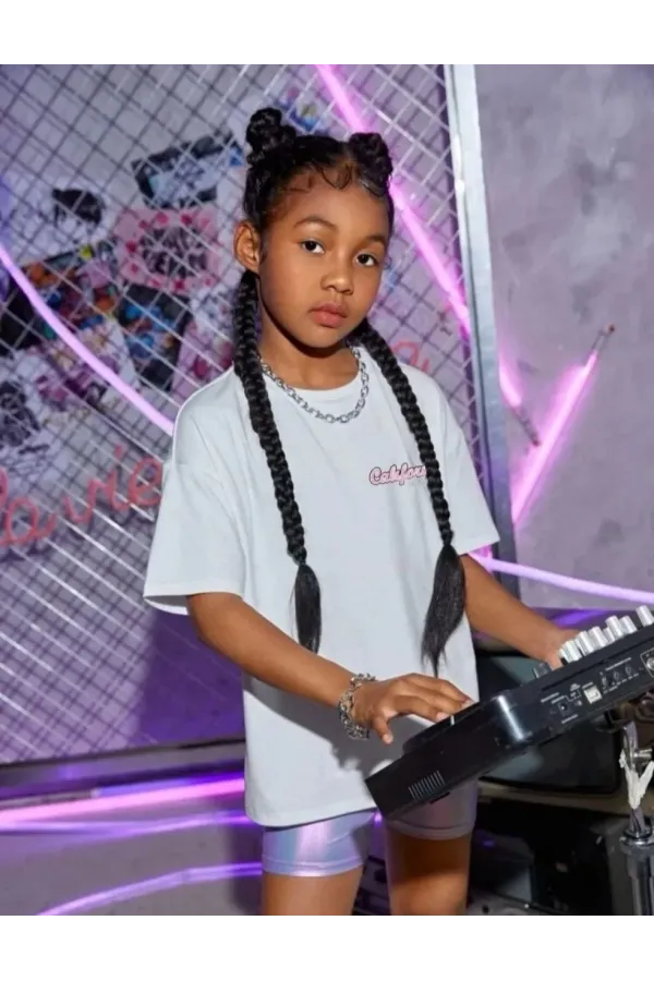 Çocuk Unisex Baskılı T-Shirt - Beyaz