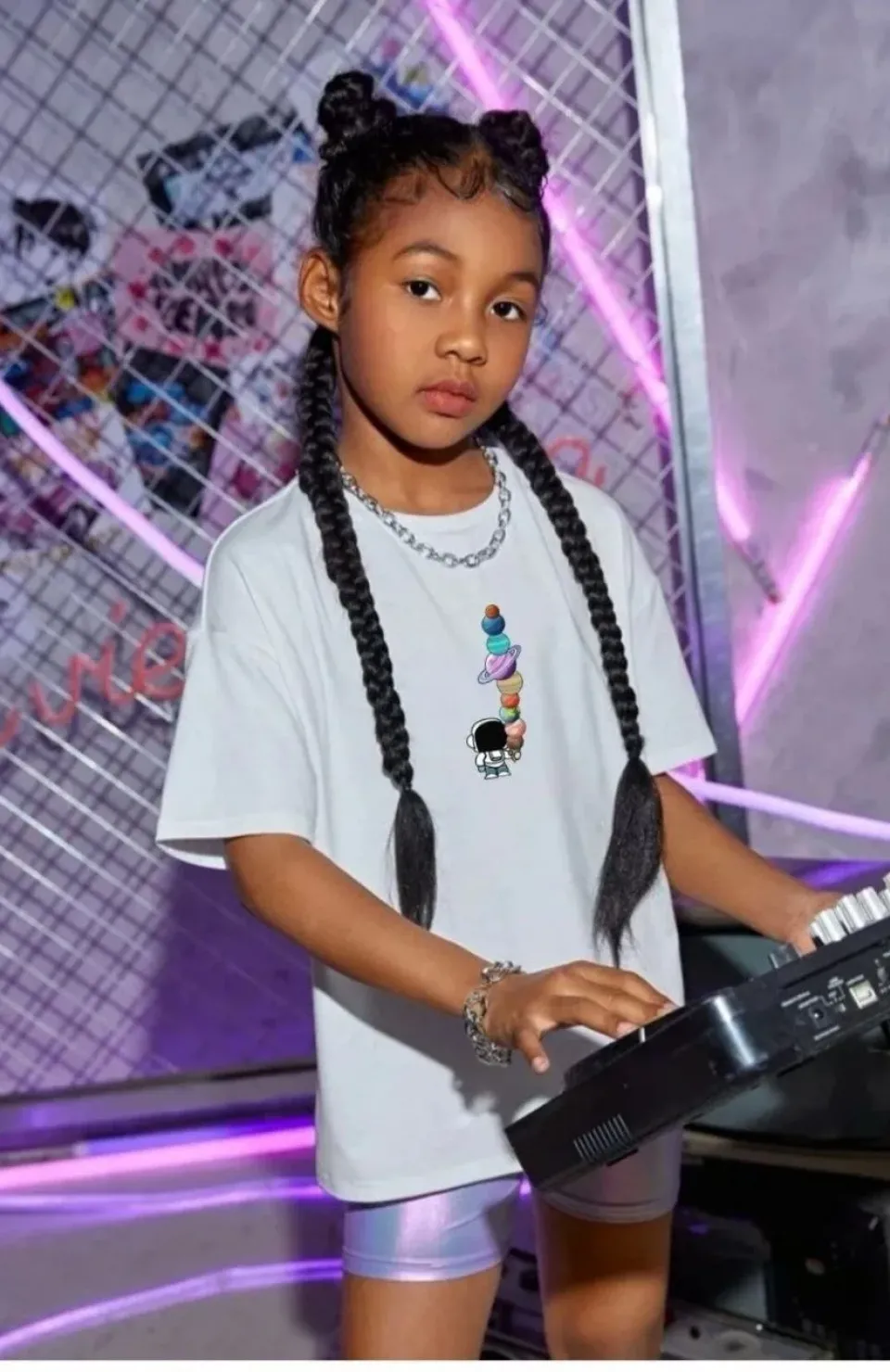 Çocuk Unisex Baskılı T-Shirt - Beyaz Somersan Giyim | Kadın, Erkek ve Çocuk Moda