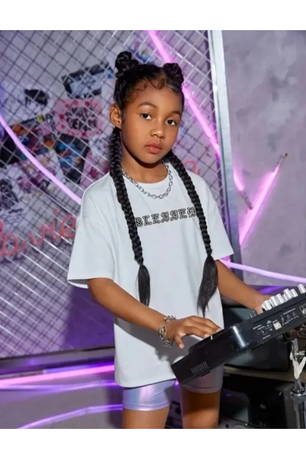 Çocuk Unisex Baskılı T-Shirt - Beyaz