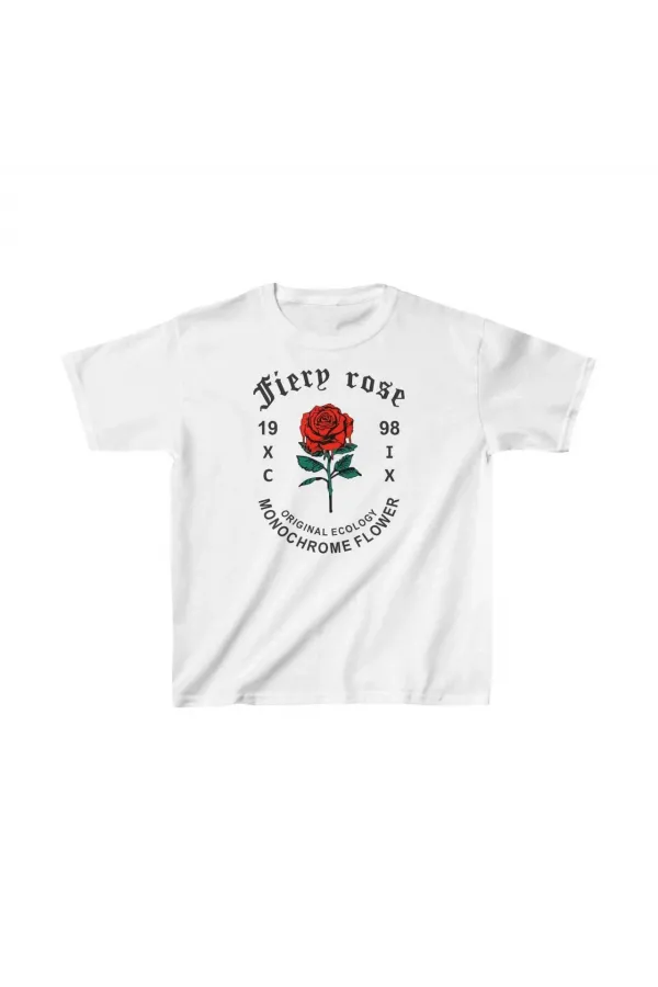 Çocuk Unisex Baskılı T-Shirt - Beyaz