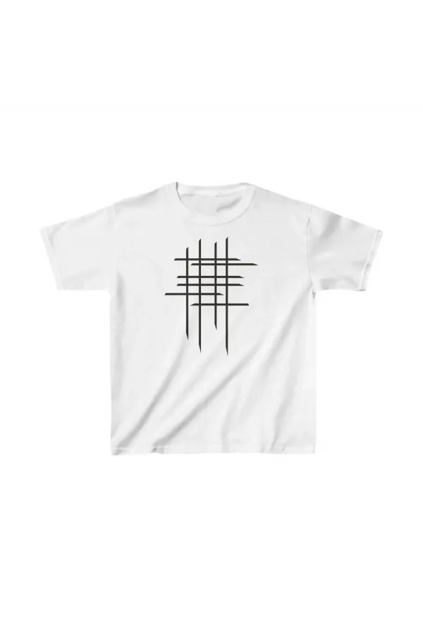 Çocuk Unisex Baskılı T-Shirt - Beyaz