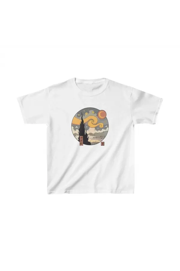 Çocuk Unisex Baskılı T-Shirt - Beyaz