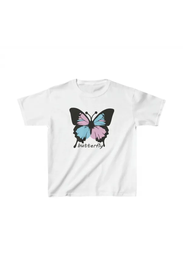 Çocuk Unisex Baskılı T-Shirt - Beyaz