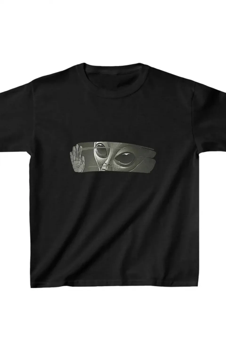 Çocuk Unisex Baskılı T-Shirt - Siyah