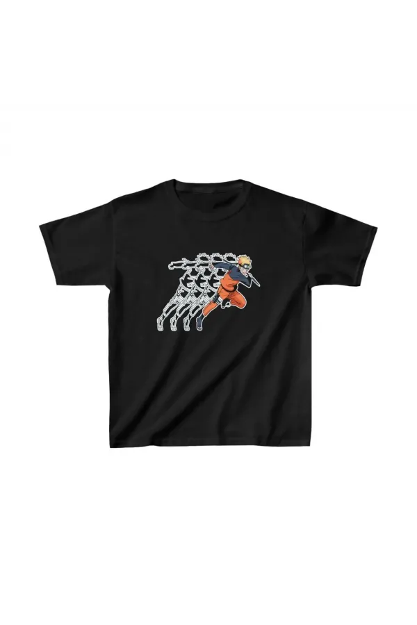 Çocuk Unisex Baskılı T-Shirt - Siyah