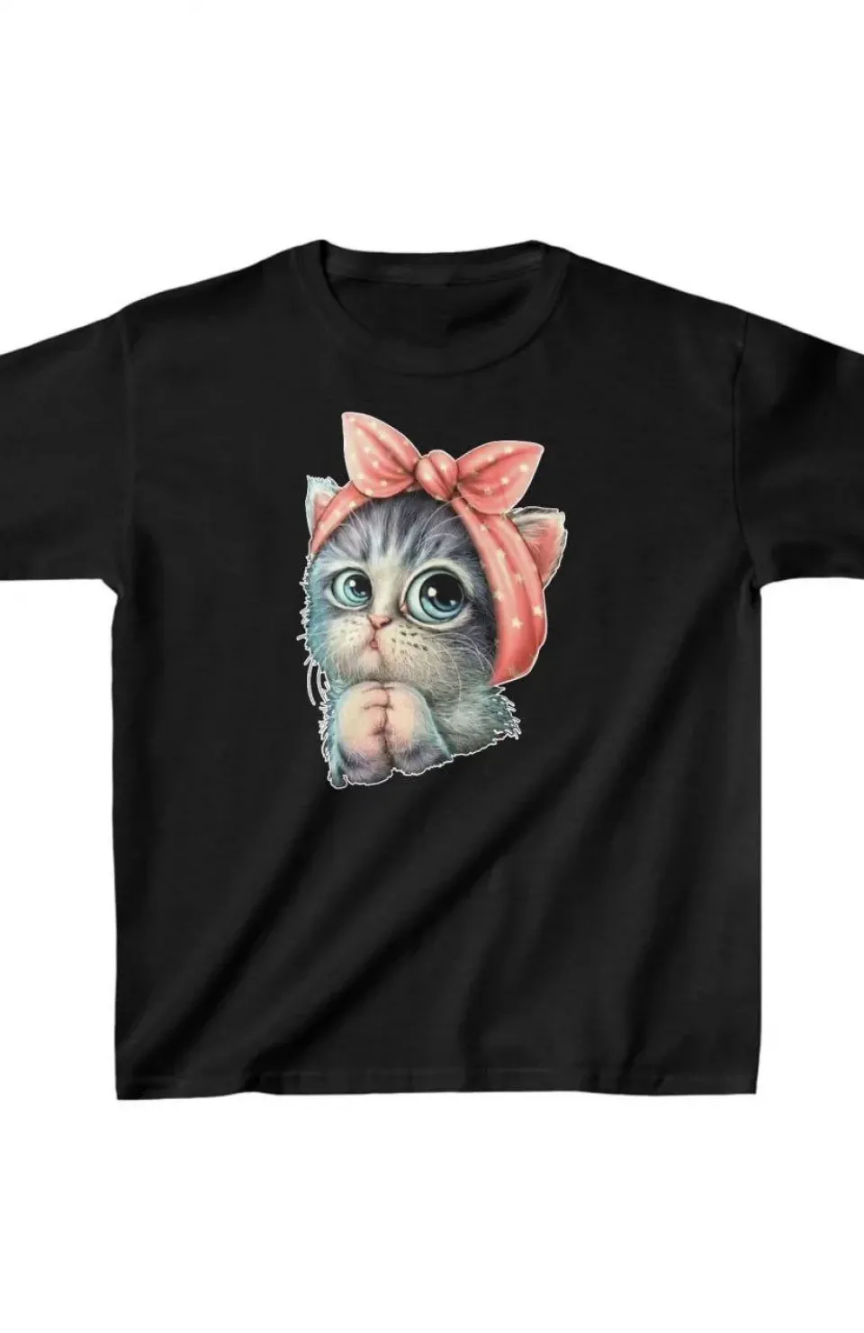 Çocuk Unisex Baskılı T-Shirt - Siyah