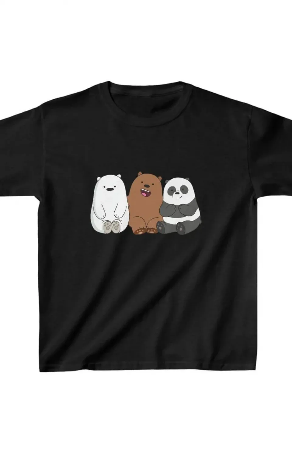 Çocuk Unisex Baskılı T-Shirt - Siyah