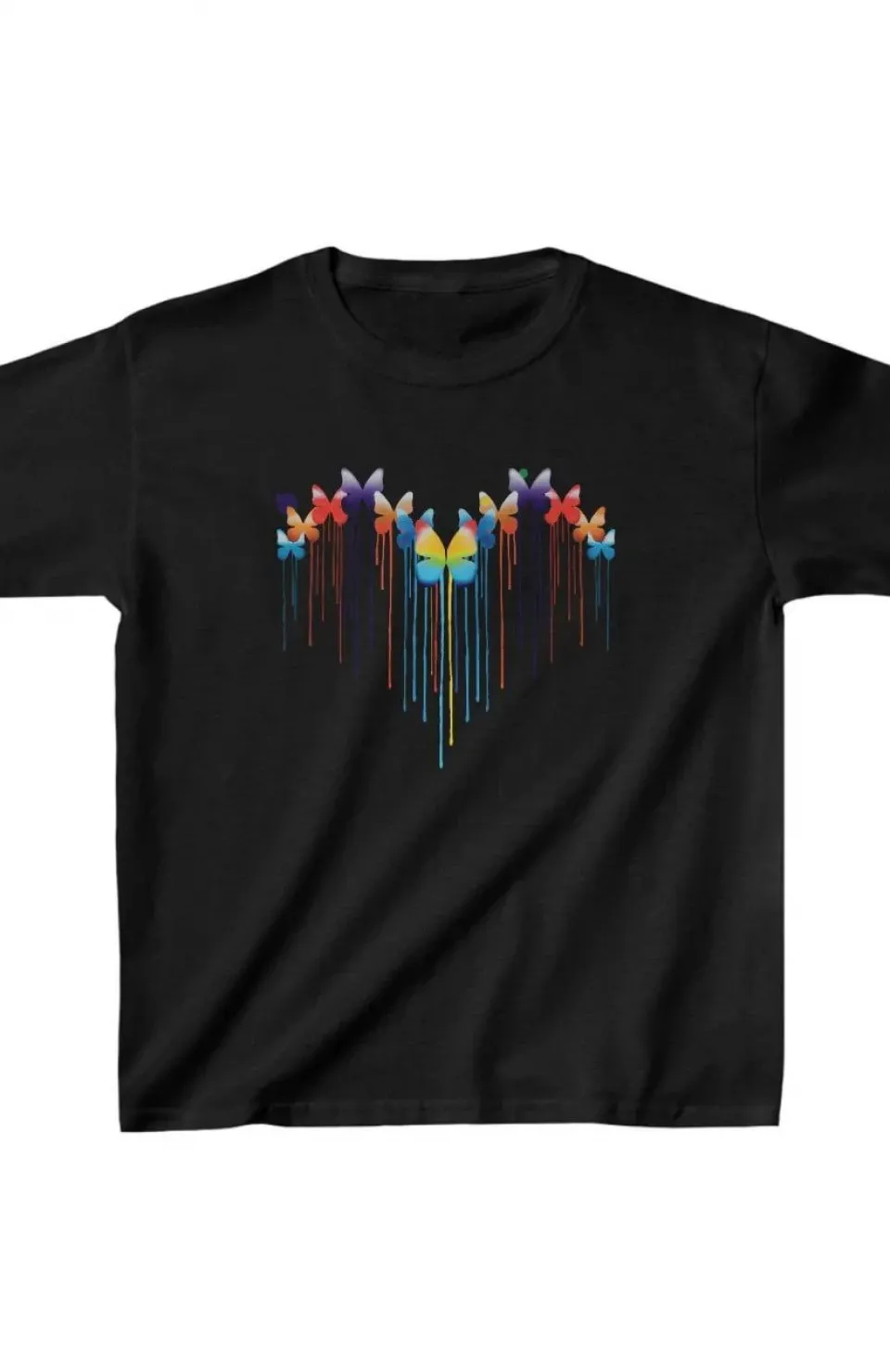 Çocuk Unisex Baskılı T-Shirt - Siyah