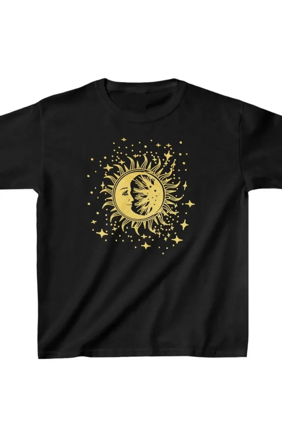 Çocuk Unisex Baskılı T-Shirt - Siyah