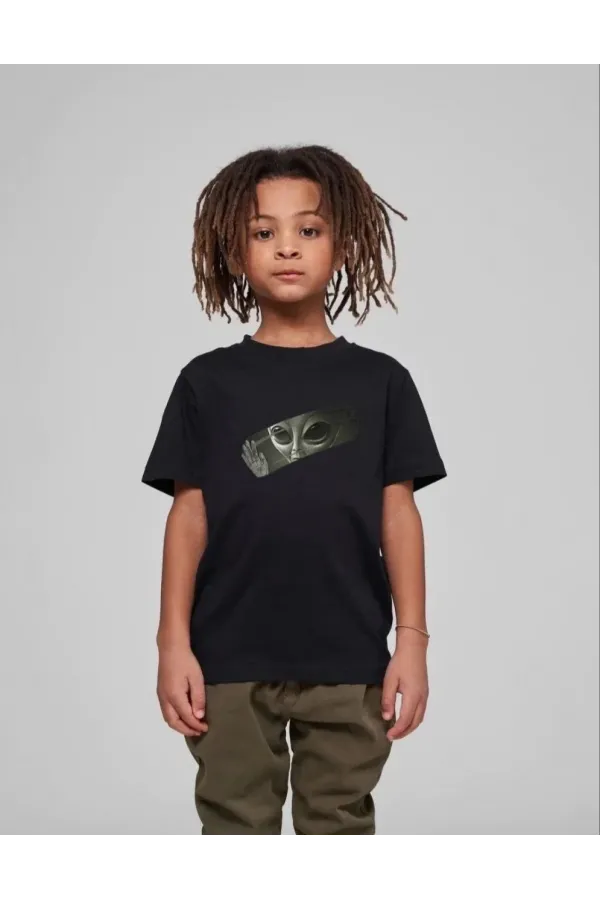 Çocuk Unisex Baskılı T-Shirt - Siyah