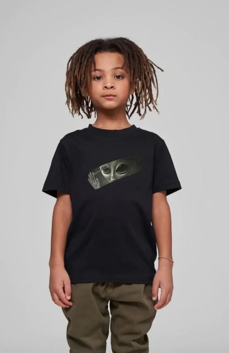 Çocuk Unisex Baskılı T-Shirt - Siyah