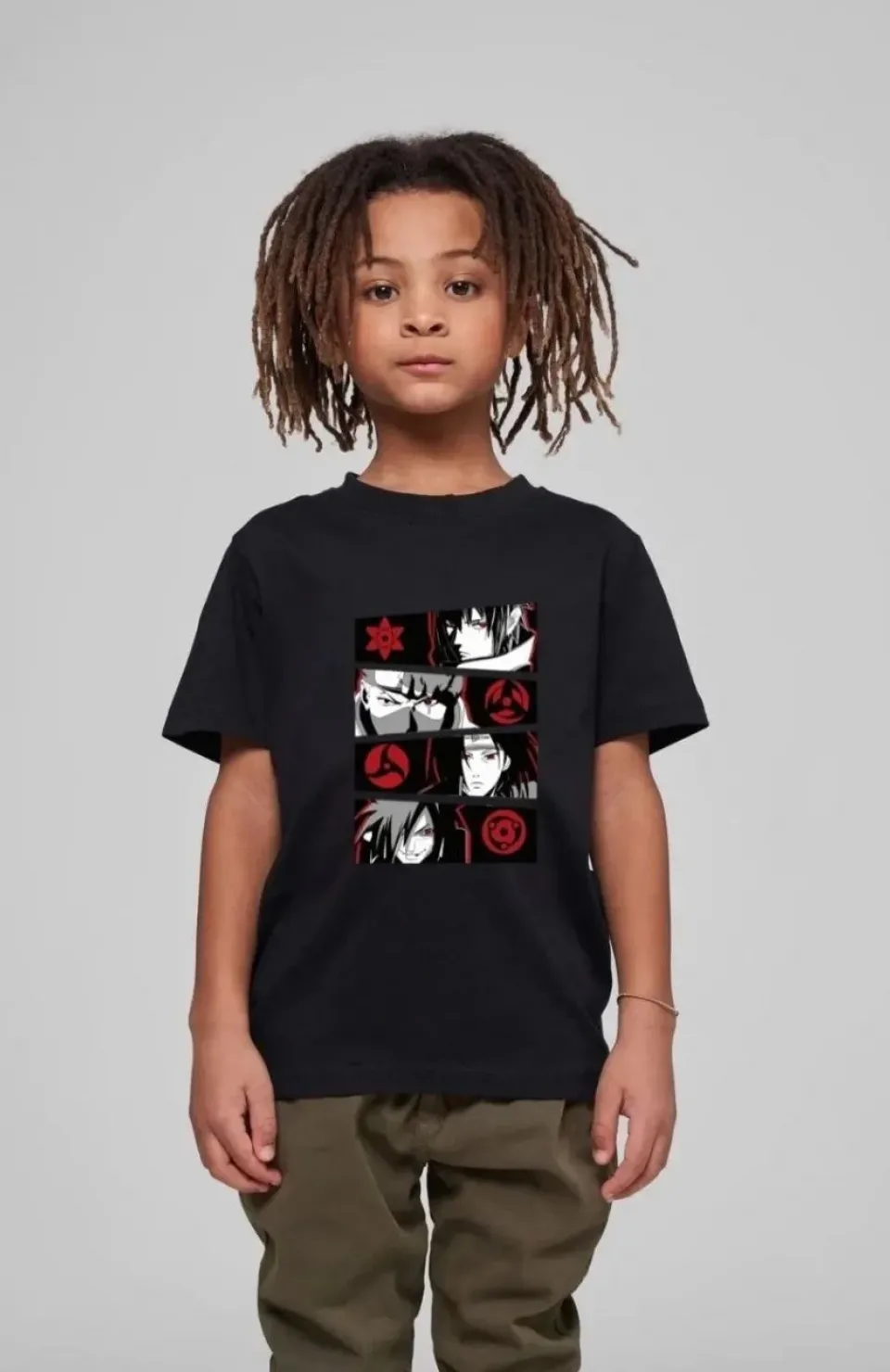 Çocuk Unisex Baskılı T-Shirt - Siyah