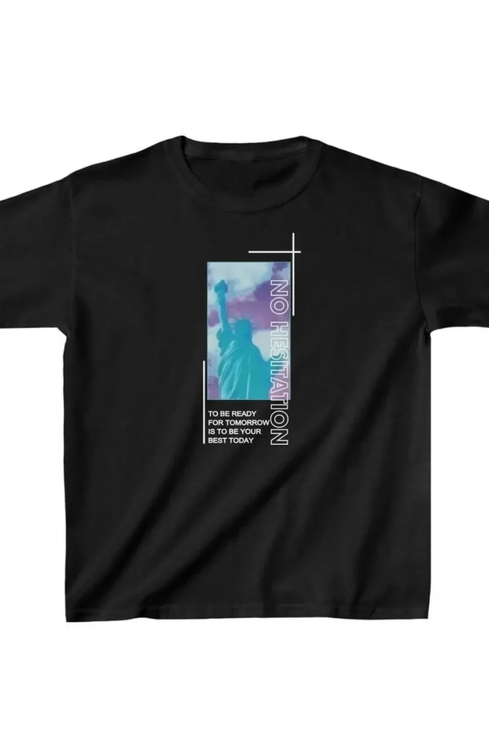 Çocuk Unisex Baskılı T-Shirt - Siyah