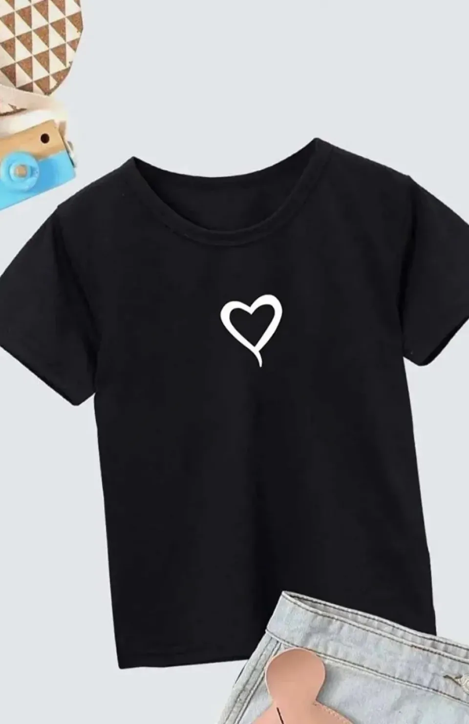 Çocuk Unisex Baskılı T-Shirt - Siyah Somersan Giyim | Kadın, Erkek ve Çocuk Moda