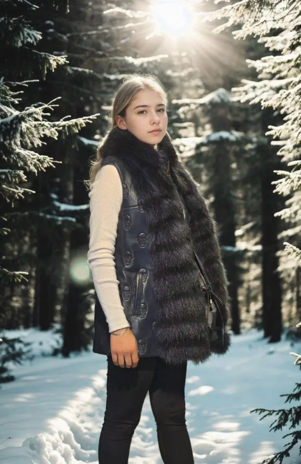 Kadın Kolsuz Fermuarlı Yelek - Lacivert