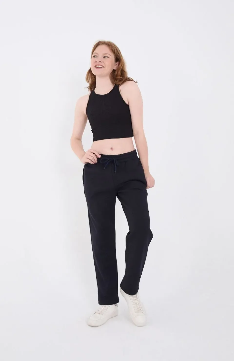 Unisex Üç İplik Basic Eşofman Pantolon - Lacivert