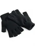 Erkek Kısa Parmaksız Triko Eldiven - Siyah
