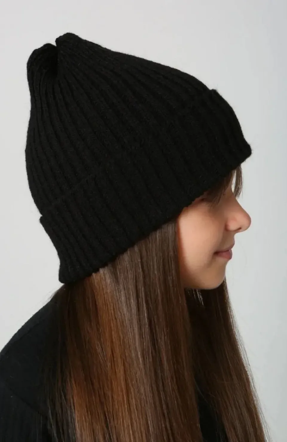 Çocuk Dokuma Triko Bere - Siyah Somersan Giyim | Kadın, Erkek ve Çocuk Moda