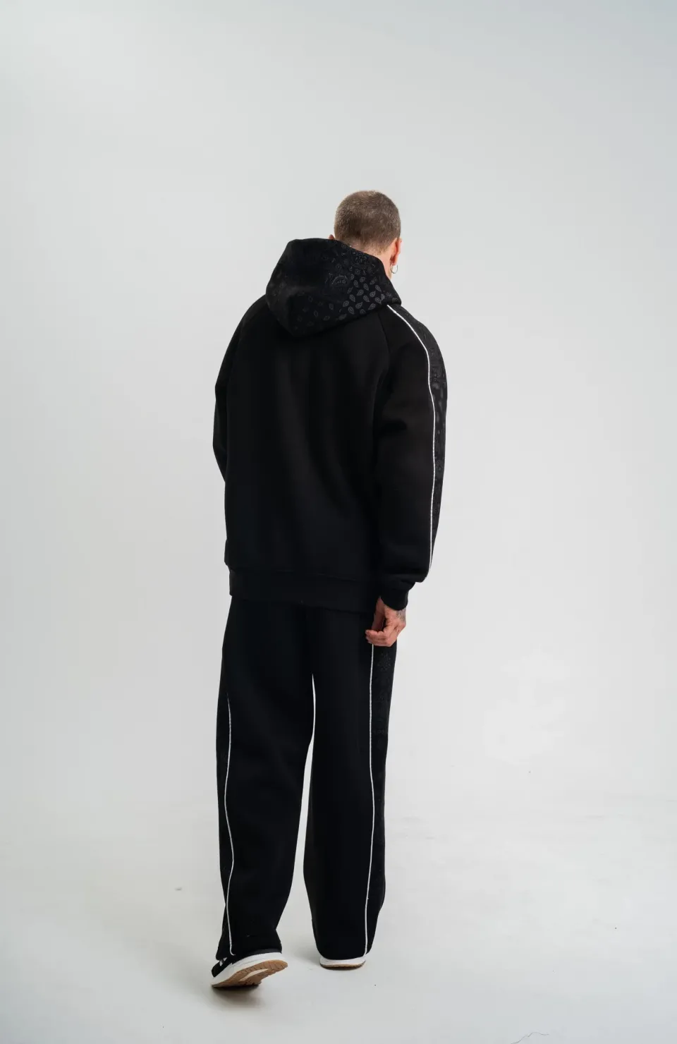 Uzun Kol Kapşonlu Ara Biyeli Baggy Eşofman Takım - Siyah Somersan Giyim | Kadın, Erkek ve Çocuk Moda