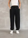 Osy Modal Yumuşak Dokulu Kumaş Şalvar Pantalon - Siyah