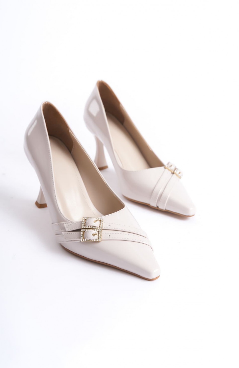 Kadın Bej Rugan Topuklu Ayakkabı TR08MS25L Somersan Giyim | Kadın, Erkek ve Çocuk Moda