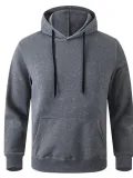 Erkek Uzun Kol Kapşonlu Basic Sweatshirt hoodie - Füme Somersan Giyim | Kadın, Erkek ve Çocuk Moda