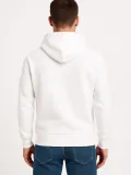 Erkek Üç İplik Kapüşonlu Kanguru Cepli SweatShirt hoodie - Beyaz