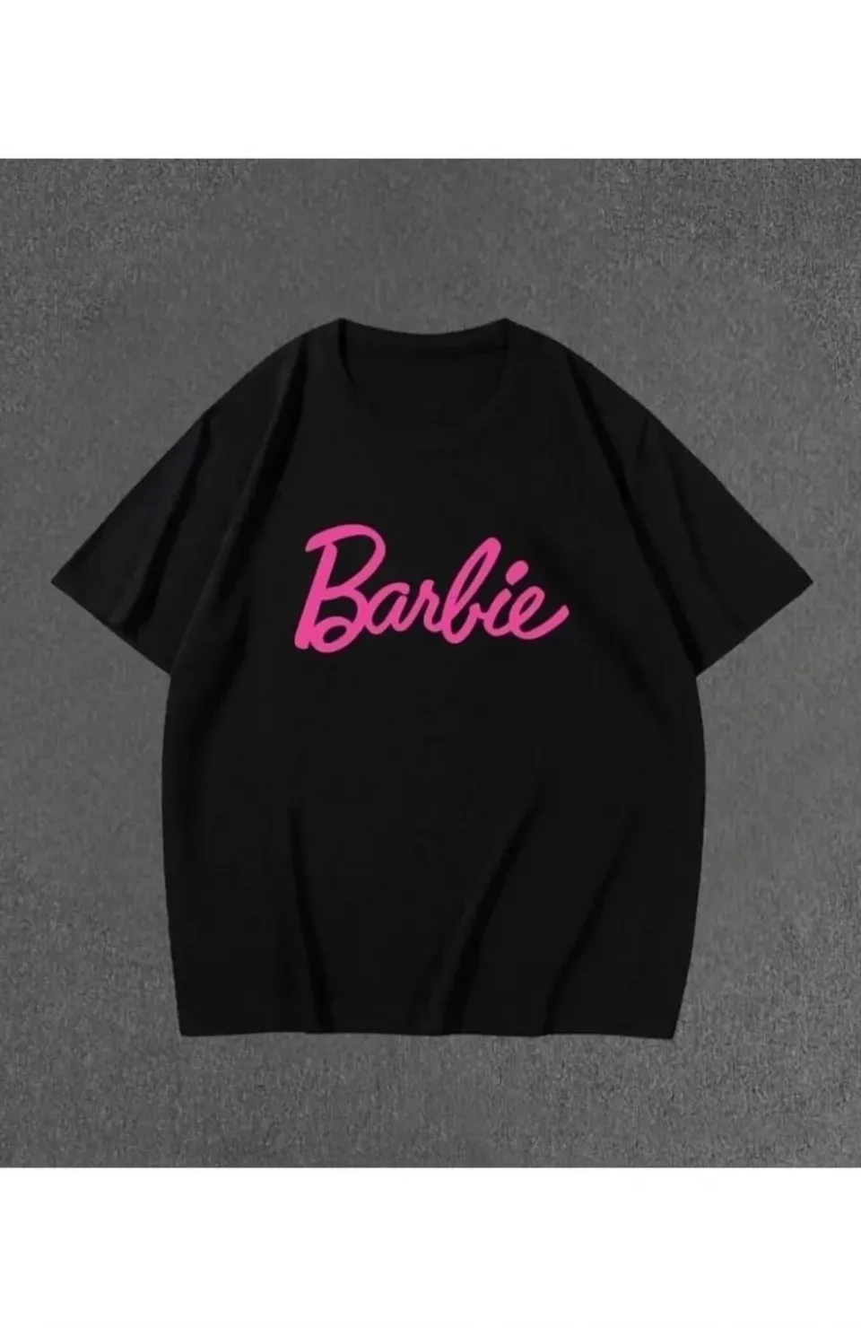 Kadın Baskılı Oversize T-shirt - Siyah