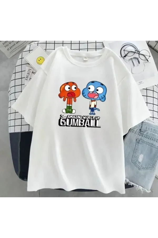 Çocuk Unisex Baskılı T-Shirt - Beyaz