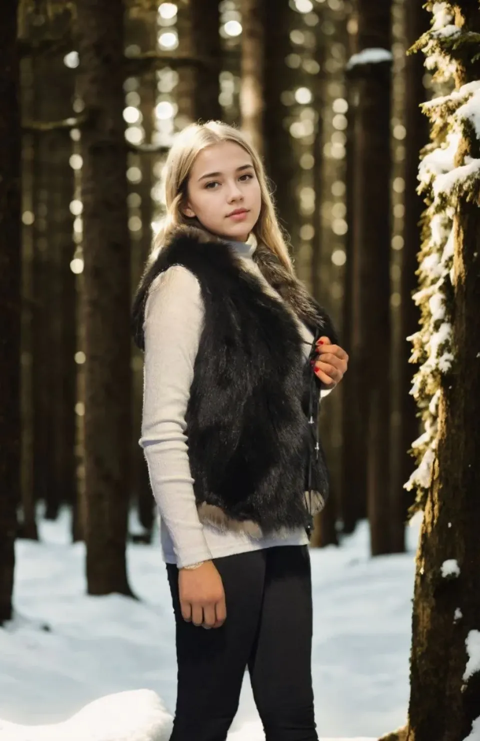 Kadın Kolsuz Fermuarlı Yelek - Siyah