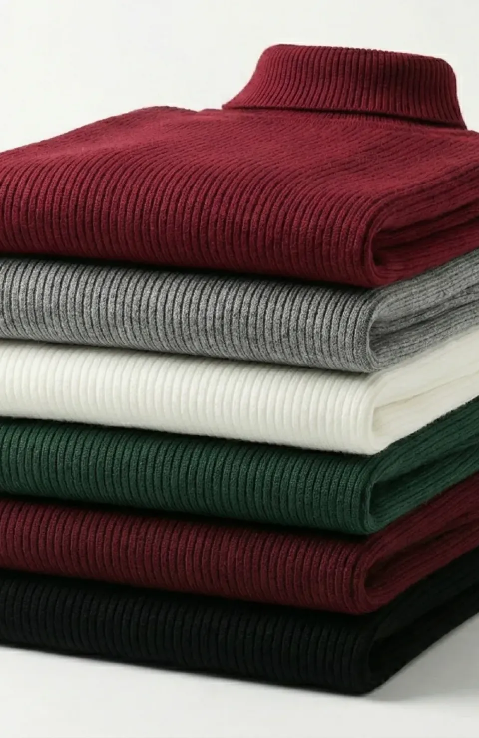 6lı Siyah, Beyaz, Bordo, Gri, Haki Unisex Kaşkorse Boğazlı Full Likralı Fitilli Body Kazak Somersan Giyim | Kadın, Erkek ve Çocuk Moda