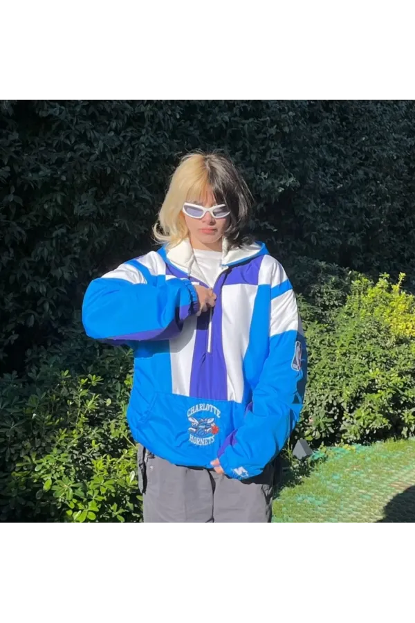 Kadın Yarım Fermuarlı İçi Astarlı Mont - Mavi