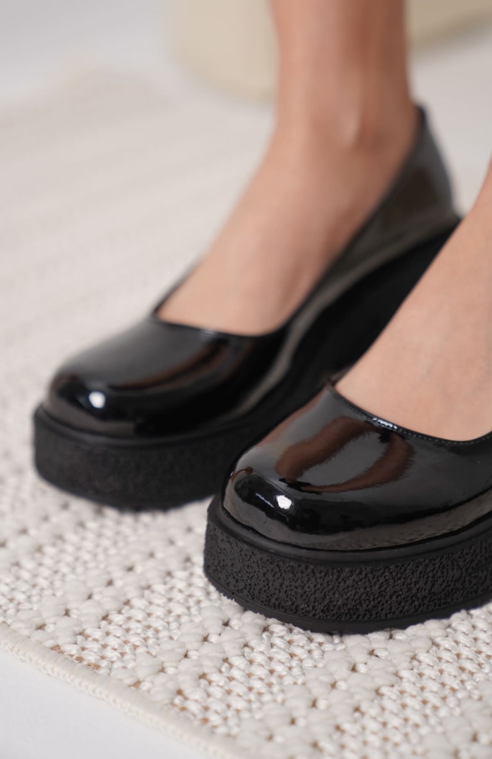 Kadın Siyah Rugan Günlük Ayakkabı TR06MS04A Somersan Giyim | Kadın, Erkek ve Çocuk Moda