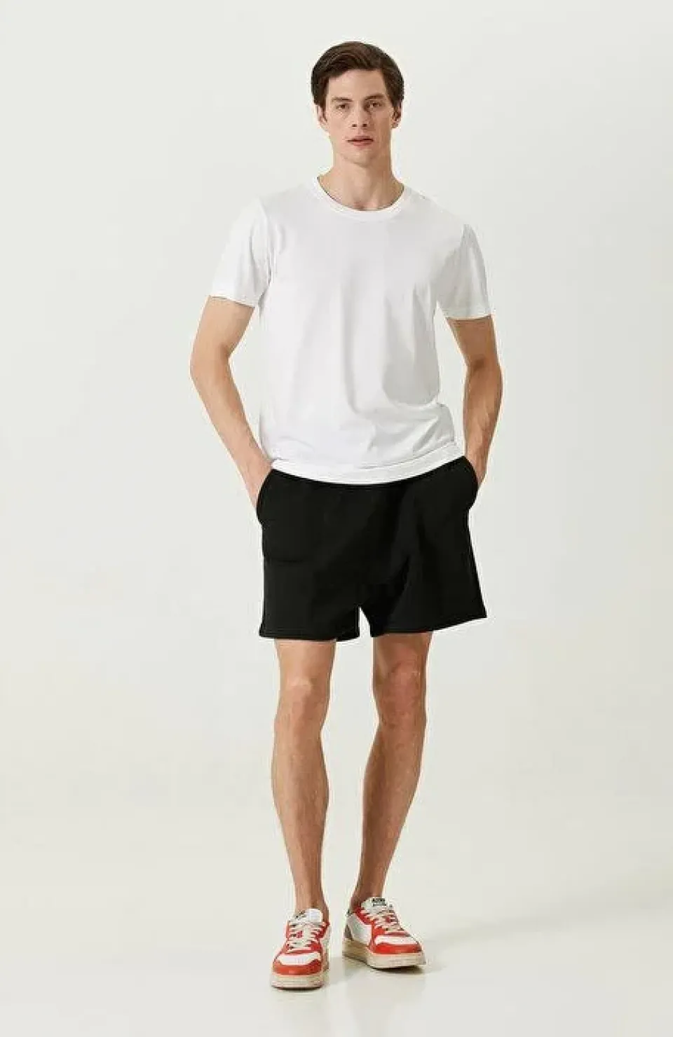 Unisex Basic Bisiklet Yaka Regular T-Shirt - Beyaz