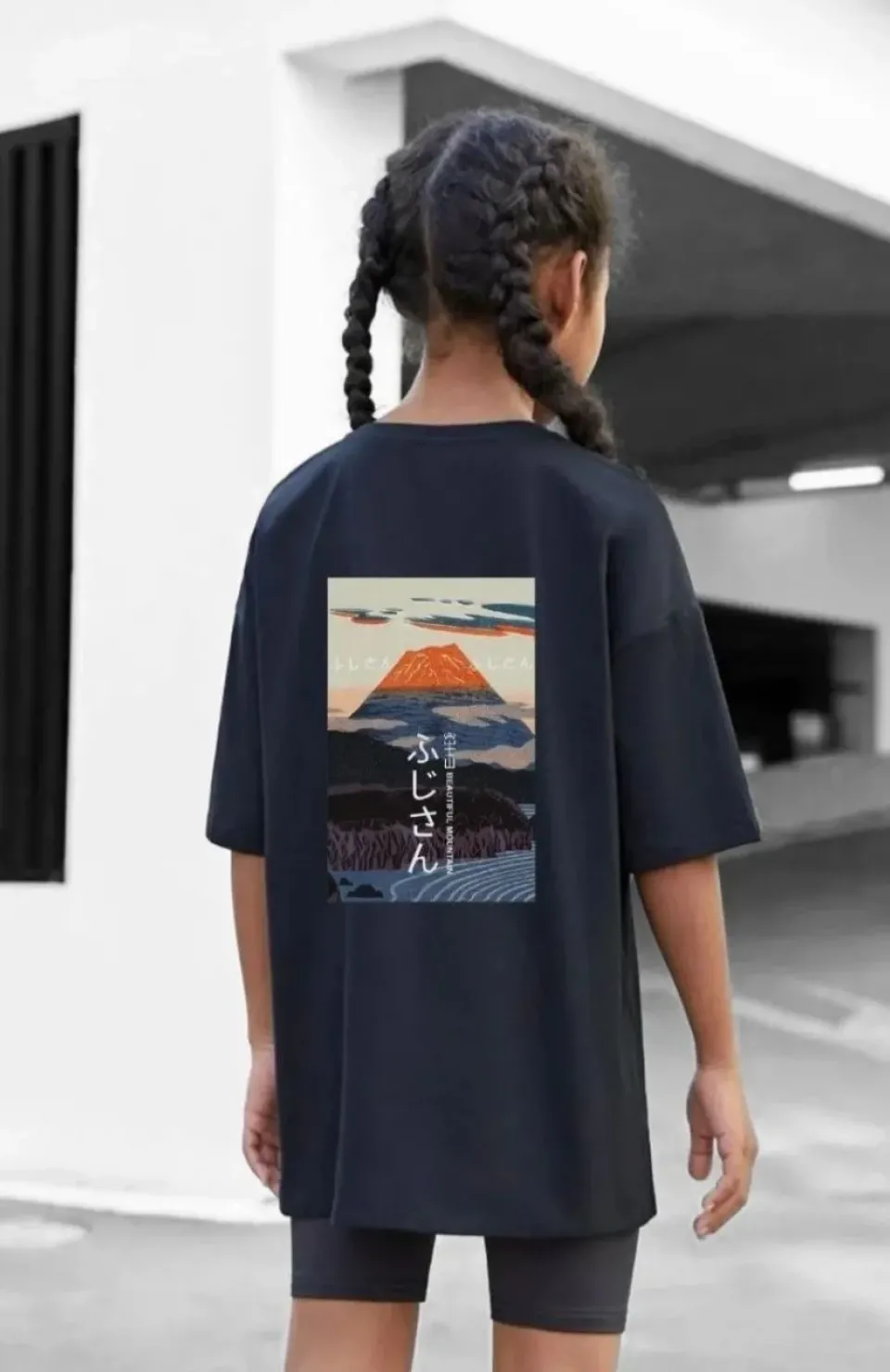 Çocuk Unisex Baskılı T-Shirt - Siyah